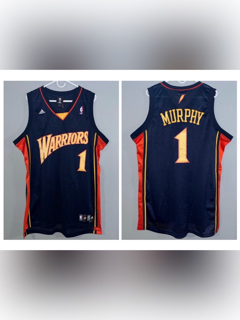 Golden State Warriors No. 1 Murphy Blue adidas Authentic Throwback NBA Jersey
